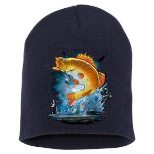 Golden Perch Fish Sea Short Acrylic Beanie