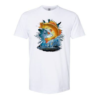 Golden Perch Fish Sea Softstyle® CVC T-Shirt