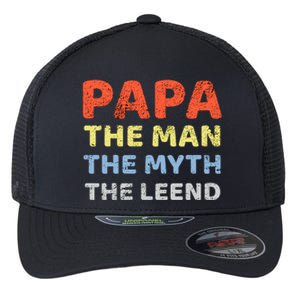 Grandpa Papa Father The Myth Legend Funny Birthday Gift Flexfit Unipanel Trucker Cap