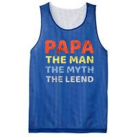 Grandpa Papa Father The Myth Legend Funny Birthday Gift Mesh Reversible Basketball Jersey Tank