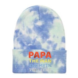 Grandpa Papa Father The Myth Legend Funny Birthday Gift Tie Dye 12in Knit Beanie