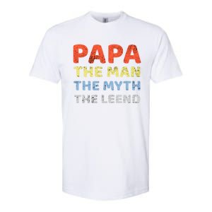 Grandpa Papa Father The Myth Legend Funny Birthday Gift Softstyle CVC T-Shirt