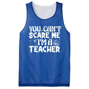 Ghost Pumpkin Funny Halloween You Cant Scare Me Im A Teacher Gift Mesh Reversible Basketball Jersey Tank