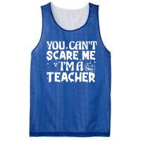 Ghost Pumpkin Funny Halloween You Cant Scare Me Im A Teacher Gift Mesh Reversible Basketball Jersey Tank