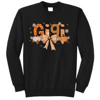 Gigi Pumpkin Fall Coquette Bow Thanksgiving Sweatshirt