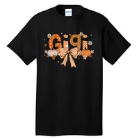 Gigi Pumpkin Fall Coquette Bow Thanksgiving Tall T-Shirt