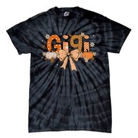 Gigi Pumpkin Fall Coquette Bow Thanksgiving Tie-Dye T-Shirt