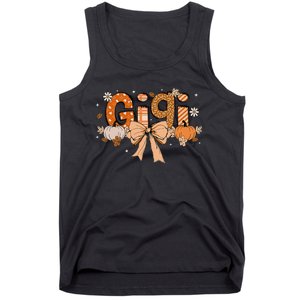 Gigi Pumpkin Fall Coquette Bow Thanksgiving Tank Top