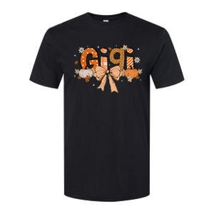 Gigi Pumpkin Fall Coquette Bow Thanksgiving Softstyle CVC T-Shirt