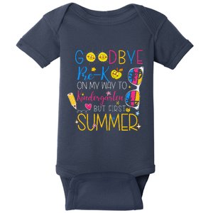 Goodbye Prek Graduation To Kindergarten Hello Summer Baby Bodysuit