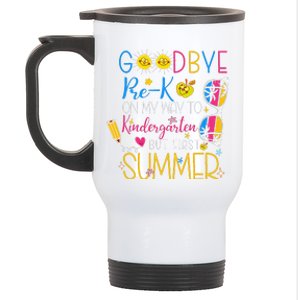 Goodbye Prek Graduation To Kindergarten Hello Summer Stainless Steel Travel Mug