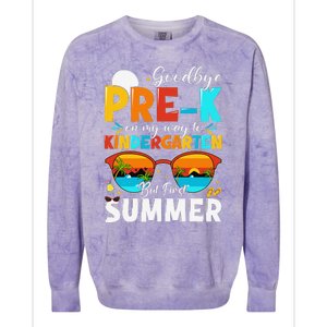 Goodbye Prek Graduation To Kindergarten Hello Summer Colorblast Crewneck Sweatshirt