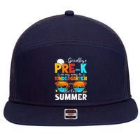 Goodbye Prek Graduation To Kindergarten Hello Summer 7 Panel Mesh Trucker Snapback Hat