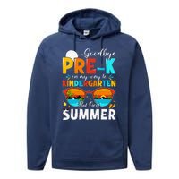 Goodbye Prek Graduation To Kindergarten Hello Summer Performance Fleece Hoodie