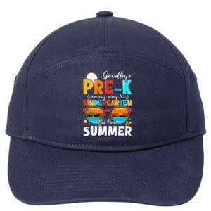 Goodbye Prek Graduation To Kindergarten Hello Summer 7-Panel Snapback Hat