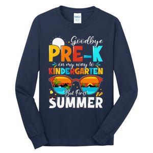 Goodbye Prek Graduation To Kindergarten Hello Summer Tall Long Sleeve T-Shirt