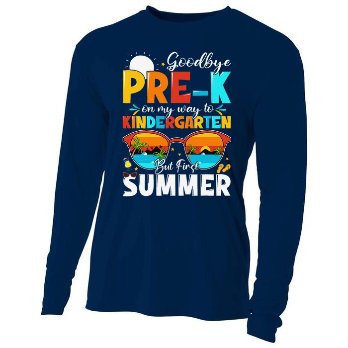 Goodbye Prek Graduation To Kindergarten Hello Summer Cooling Performance Long Sleeve Crew