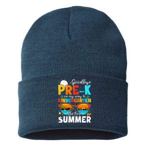 Goodbye Prek Graduation To Kindergarten Hello Summer Sustainable Knit Beanie