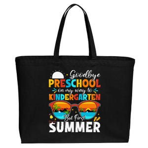 Goodbye Preschool Graduation To Kindergarten Hello Summer Cotton Canvas Jumbo Tote