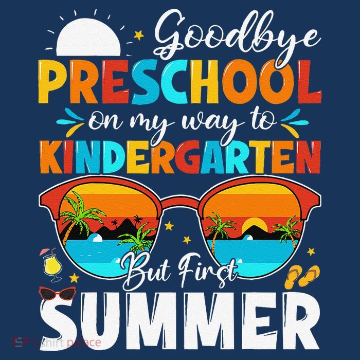 Goodbye Preschool Graduation To Kindergarten Hello Summer Flat Bill Trucker Hat