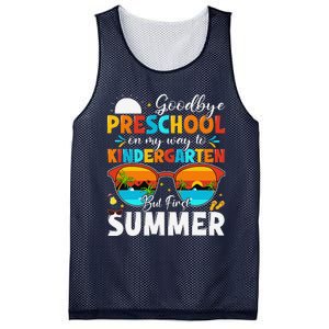 Goodbye Preschool Graduation To Kindergarten Hello Summer Mesh Reversible Basketball Jersey Tank