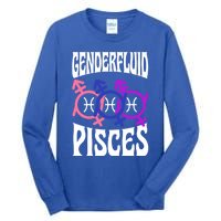 Genderfluid Pisces Genderfluid Pride Zodiac Horoscope Cool Gift Tall Long Sleeve T-Shirt