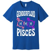 Genderfluid Pisces Genderfluid Pride Zodiac Horoscope Cool Gift Premium T-Shirt