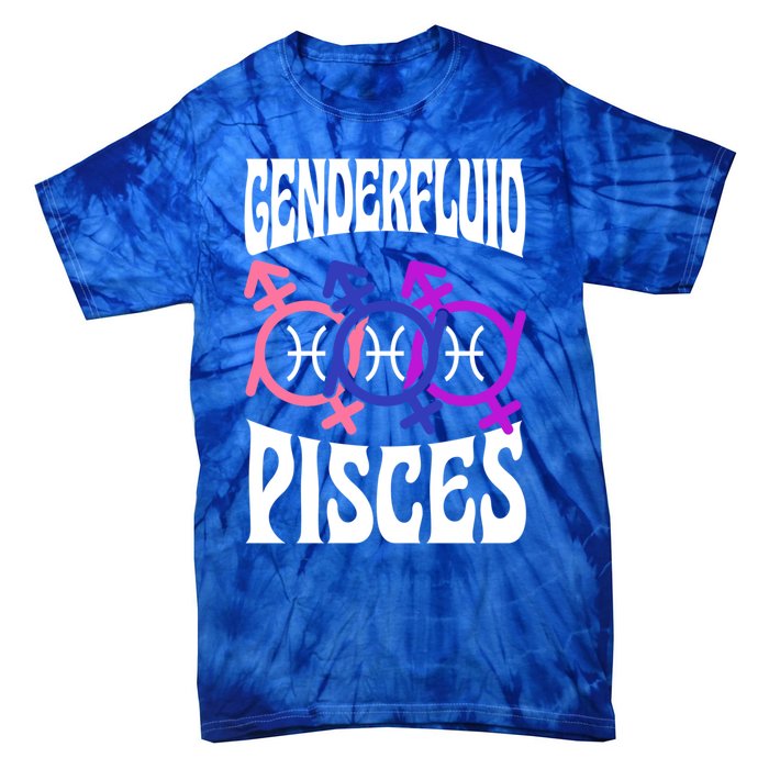 Genderfluid Pisces Genderfluid Pride Zodiac Horoscope Cool Gift Tie-Dye T-Shirt