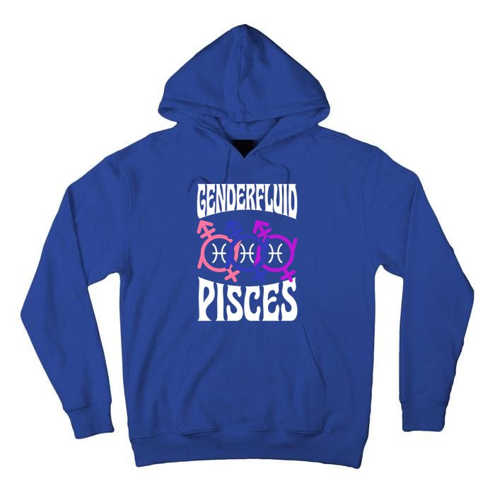 Genderfluid Pisces Genderfluid Pride Zodiac Horoscope Cool Gift Tall Hoodie