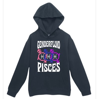 Genderfluid Pisces Genderfluid Pride Zodiac Horoscope Cool Gift Urban Pullover Hoodie