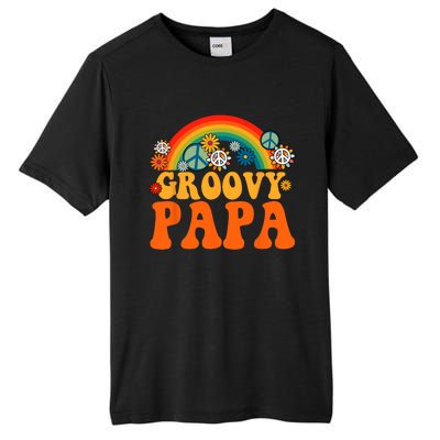 Groovy Papa Grandpa Tie Dye Hippie Rainbow Matching Family Tall Fusion ChromaSoft Performance T-Shirt