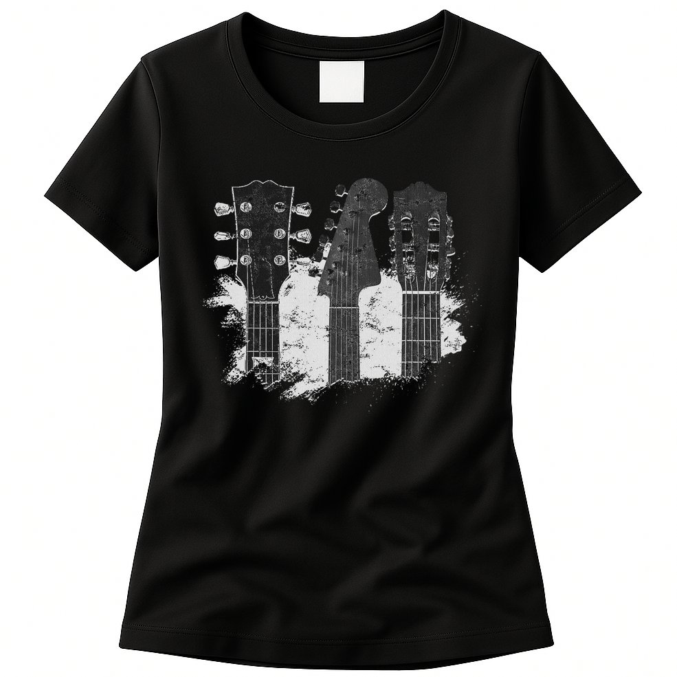 Guitar Player Gifts Rock N Roll Musician Festival Music Womens T-Shirt