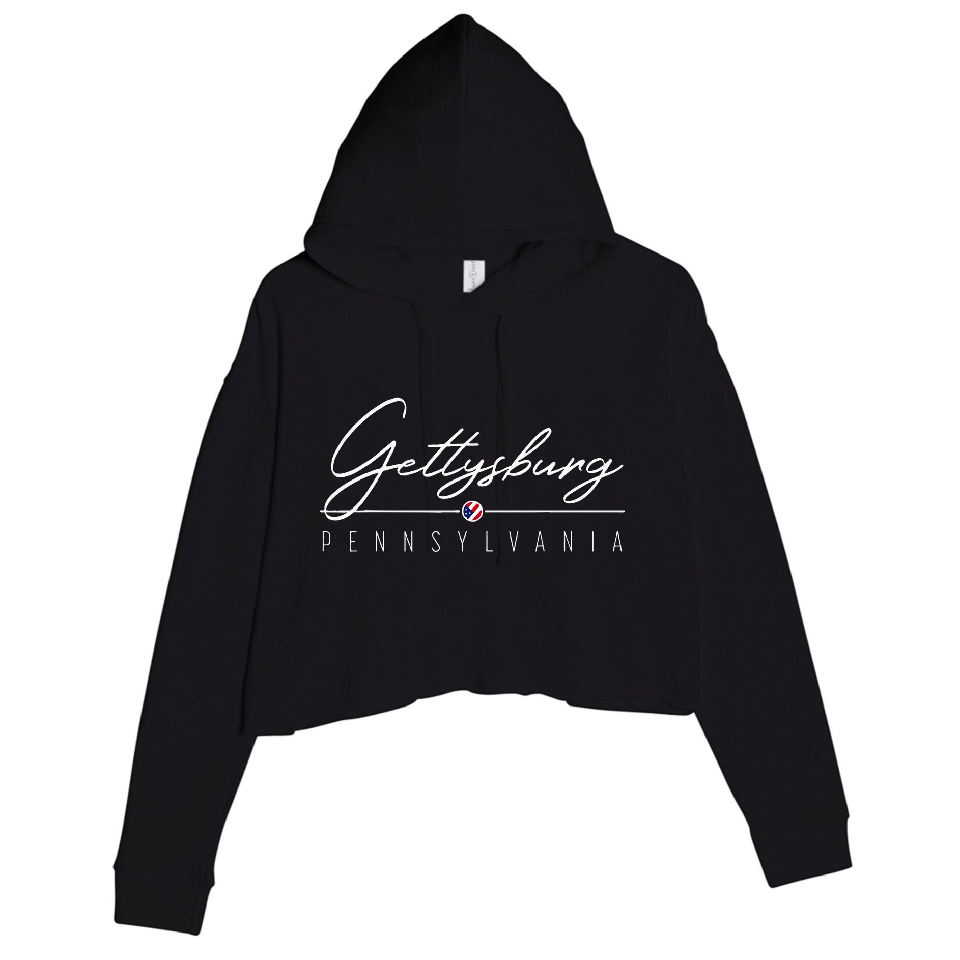 Gettysburg Pa Crop Fleece Hoodie