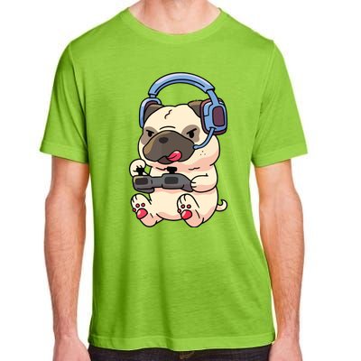 Gamer Pug Gaming Pugs Video Game Gift Adult ChromaSoft Performance T-Shirt