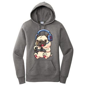 Gamer Pug Gaming Pugs Video Game Gift Women's Pullover Hoodie