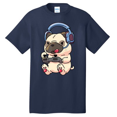 Gamer Pug Gaming Pugs Video Game Gift Tall T-Shirt