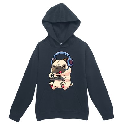 Gamer Pug Gaming Pugs Video Game Gift Urban Pullover Hoodie