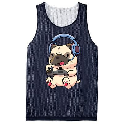 Gamer Pug Gaming Pugs Video Game Gift Mesh Reversible Basketball Jersey Tank