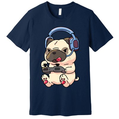 Gamer Pug Gaming Pugs Video Game Gift Premium T-Shirt