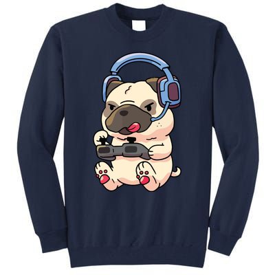 Gamer Pug Gaming Pugs Video Game Gift Tall Sweatshirt