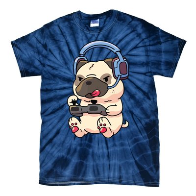 Gamer Pug Gaming Pugs Video Game Gift Tie-Dye T-Shirt