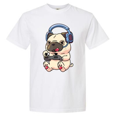 Gamer Pug Gaming Pugs Video Game Gift Garment-Dyed Heavyweight T-Shirt