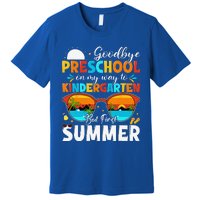 Goodbye Preschool Graduation To Kindergarten Hello Summer Premium T-Shirt