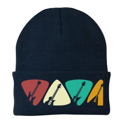 Guitar Pick Gift For Guitarist Retro Vintage Knit Cap Winter Beanie