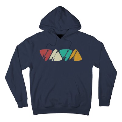 Guitar Pick Gift For Guitarist Retro Vintage Hoodie