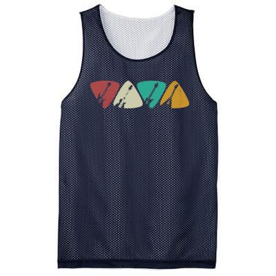 Guitar Pick Gift For Guitarist Retro Vintage Mesh Reversible Basketball Jersey Tank