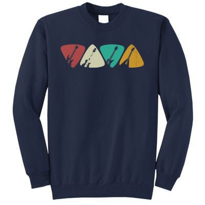 Guitar Pick Gift For Guitarist Retro Vintage Tall Sweatshirt