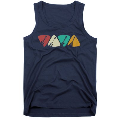 Guitar Pick Gift For Guitarist Retro Vintage Tank Top