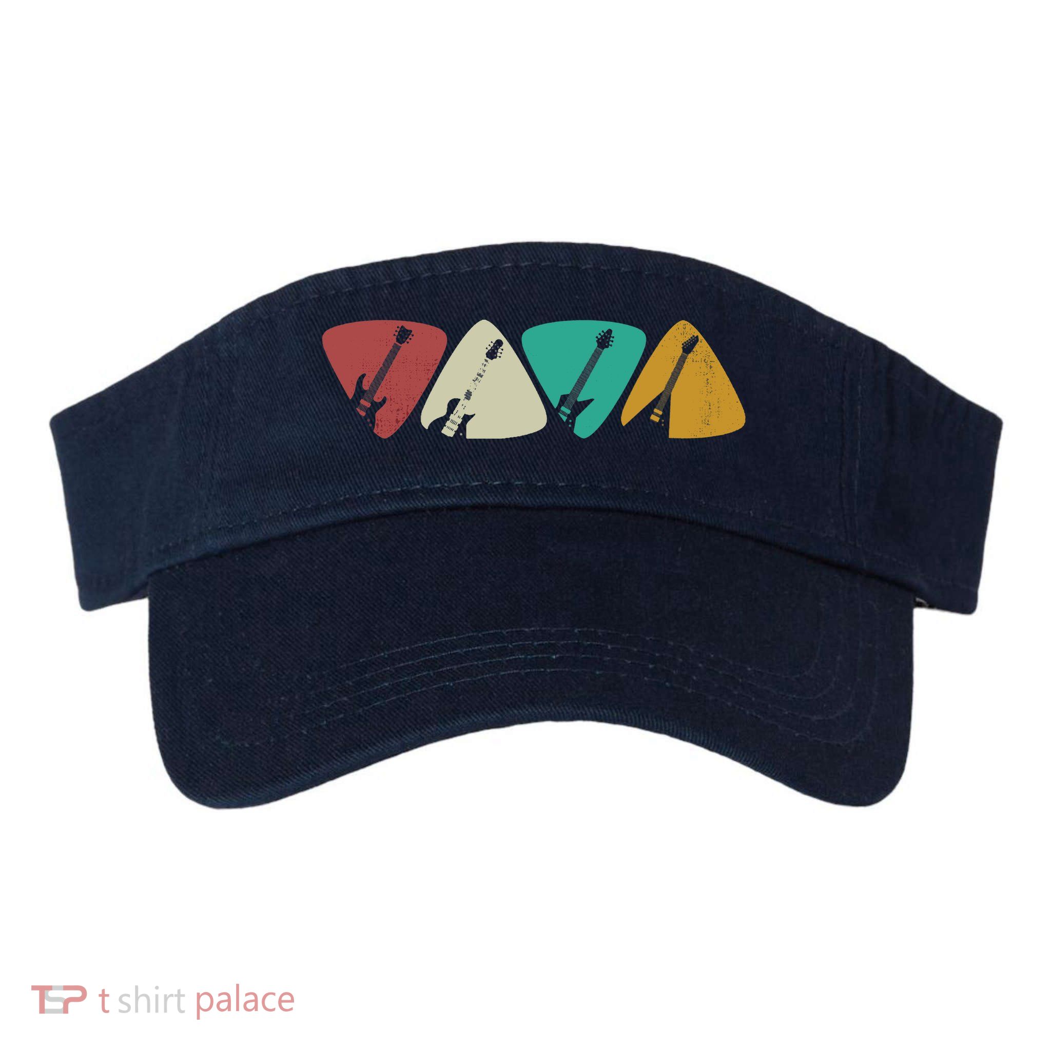 Guitar Pick Gift For Guitarist Retro Vintage Visor