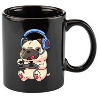 Gamer Pug Gaming Pugs Video Game Gift 11oz C Handle Ceramic Mug